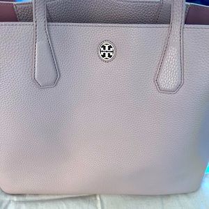 Tory Burch Perry Tote, dust bag included. Light oak color